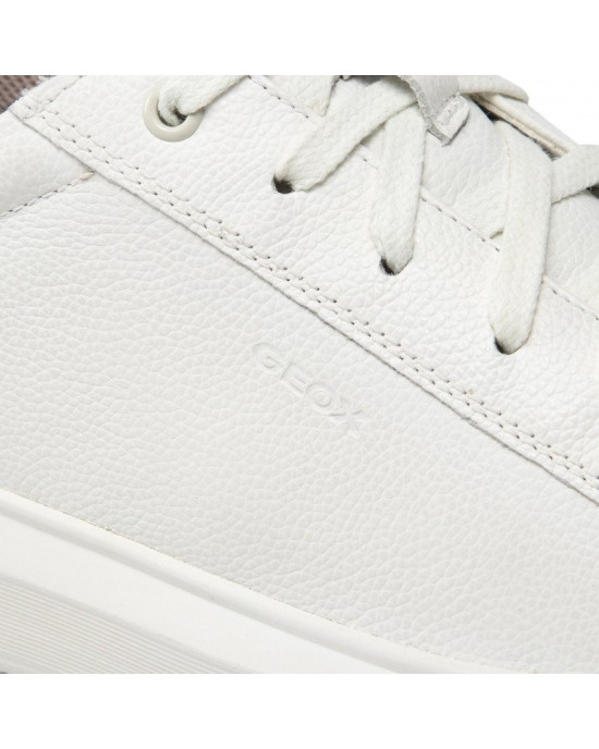 GEOX Shoes, Men's U Deiven White Leather Shoes GEOX Shoes, Men's U Deiven White Leather Shoes