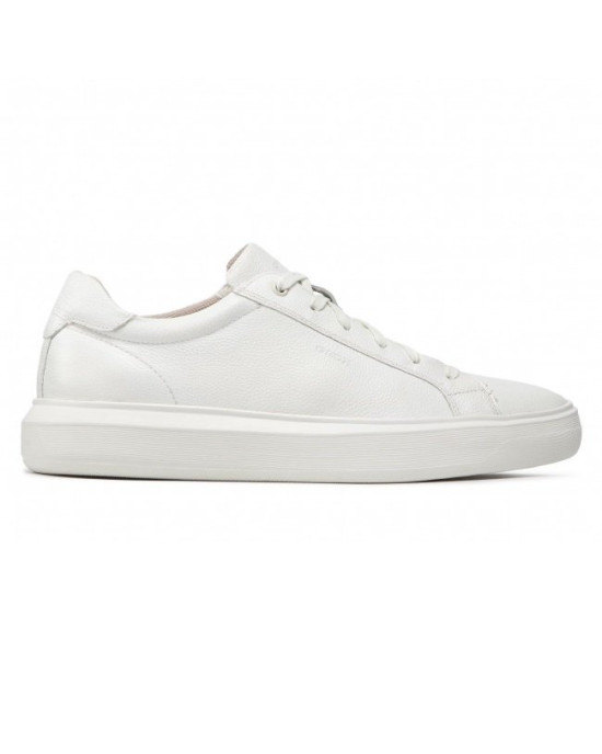GEOX Shoes, Men's U Deiven White Leather Shoes GEOX Shoes, Men's U Deiven White Leather Shoes