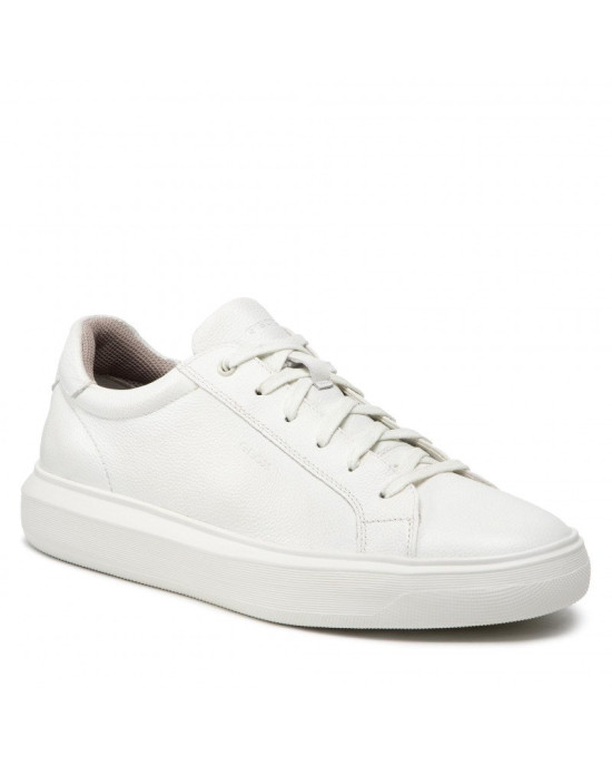 GEOX Shoes, Men's U Deiven White Leather Shoes GEOX Shoes, Men's U Deiven White Leather Shoes