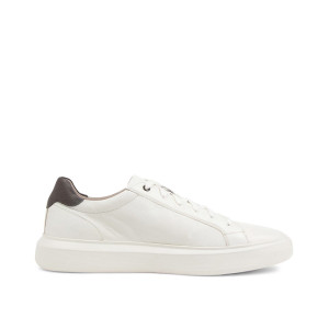 GEOX Shoes, Men's U Deiven White Dark Brown Leather Shoes