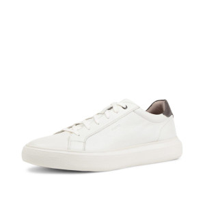 GEOX Shoes, Men's U Deiven White Dark Brown Leather Shoes