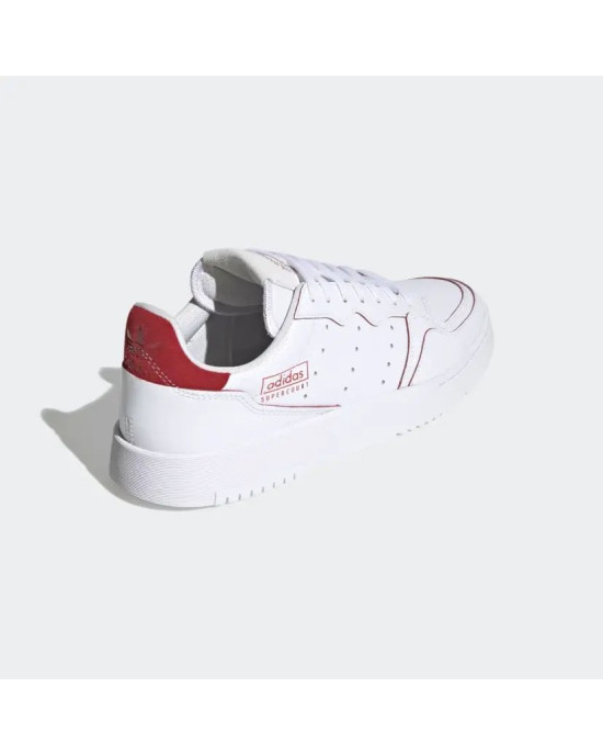 Adidas Shoes, Mens Supercourt Trainers in White red Leather Adidas Shoes, Mens Supercourt Trainers in White red Leather