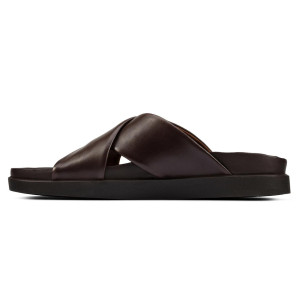 Clarks Slipper, Dark Brown Leather Sandals Shoes