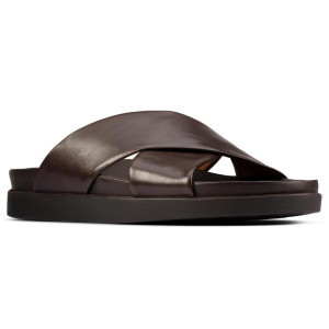 Clarks Slipper, Dark Brown Leather Sandals Shoes