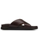 Clarks Slipper, Dark Brown Leather Sandals Shoes Clarks Slipper, Dark Brown Leather Sandals Shoes