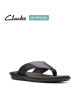 Clarks Slipper, Black Leather Flip-Flops Sandals Shoes Clarks Slipper, Black Leather Flip-Flops Sandals Shoes