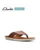 Clarks Slipper, Brown Leather Flip-Flops Sandals Shoes Clarks Slipper, Brown Leather Flip-Flops Sandals Shoes
