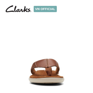 Clarks Slipper, Brown Leather Flip-Flops Sandals Shoes