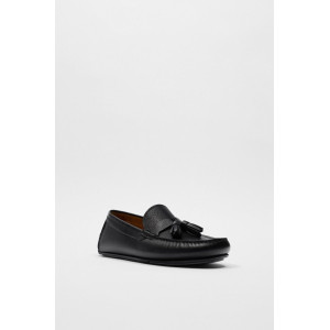 ZARA Shoes, Black Leather Loafers 