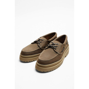 ZARA Shoes, Classic with Khaki Color Suede Leather