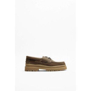ZARA Shoes, Classic with Khaki Color Suede Leather