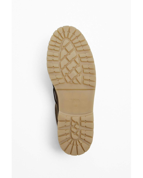 ZARA Shoes, Classic with Khaki Color Suede Leather ZARA Shoes, Classic with Khaki Color Suede Leather