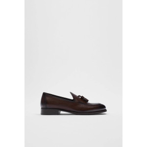 ZARA Shoes, Brown Leather Loafers 