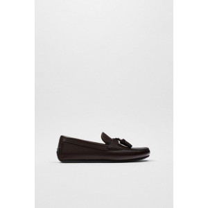 ZARA Shoes, Brown Leather Loafers 
