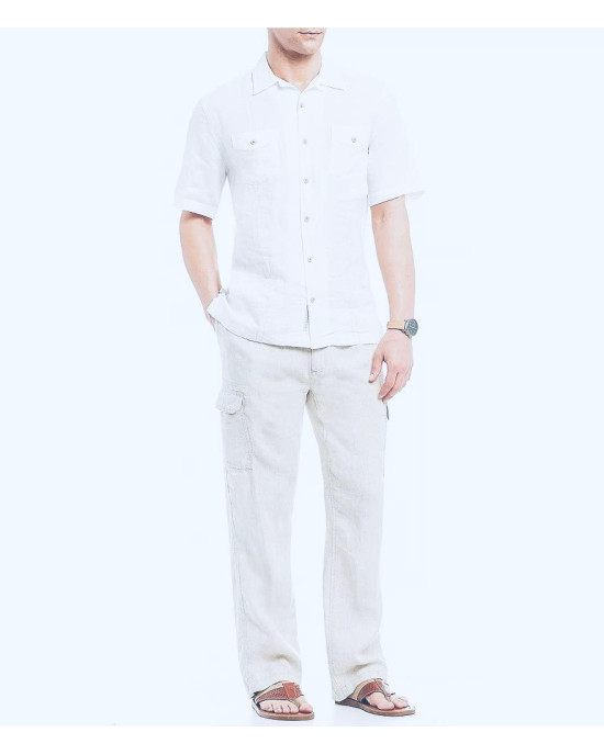 CARIBBEAN JOE Pant, Linen Cargo Pant For Men's CARIBBEAN JOE Pant, Linen Cargo Pant For Men's