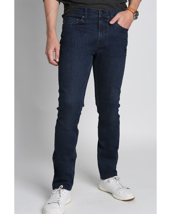 Jachs New York Jeans, Dark Blue Straight Fit Comfort Stretch Denim Pant