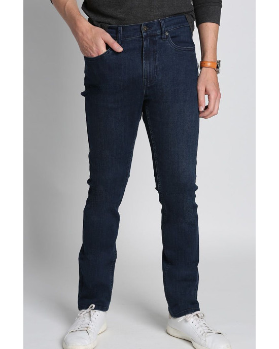 Jachs New York Jeans, Dark Blue Straight Fit Comfort Stretch Denim Pant