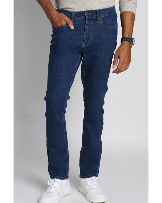Jachs New York Jeans, Blue Straight Fit Comfort Stretch Denim Pant