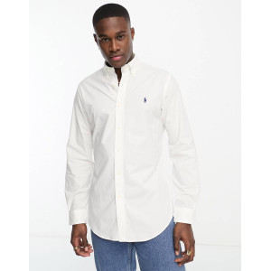 Polo Ralph Lauren Shirt, icon logo button down pique shirt in White