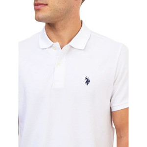 U.S. Polo Assn T-Shirt, Polo Neck White T-Shirt For Men's