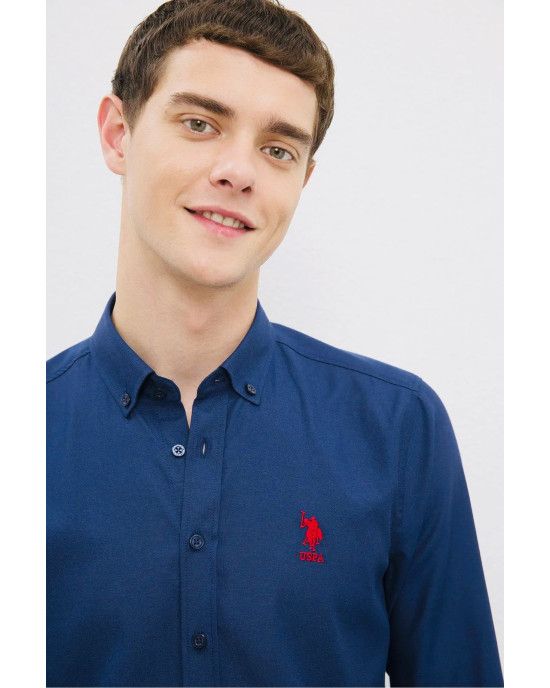 U.S. Polo Assn Shirt, Navy-Blue For Men's