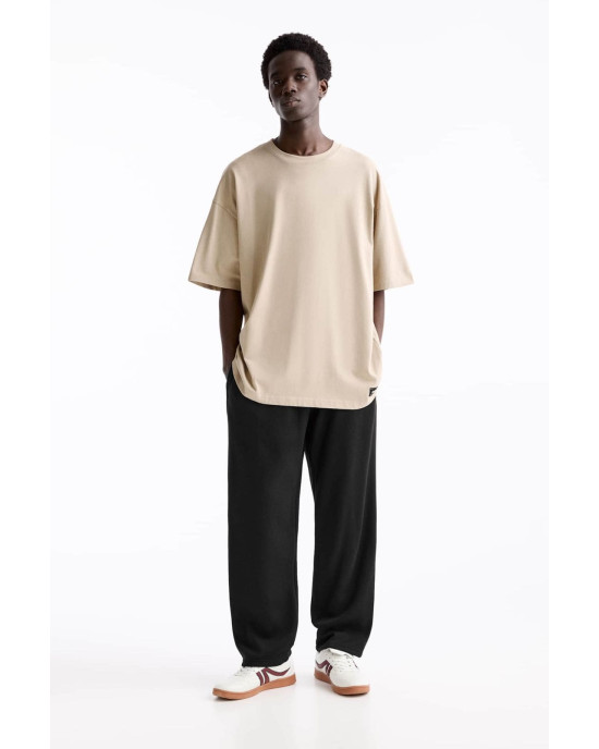 PULL&BEAR Sweatpants, Black Straight-leg joggers For Men's PULL&BEAR Sweatpants, Black Straight-leg joggers For Men's