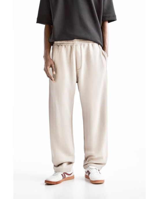 PULL&BEAR Sweatpants, Light Gray Straight-leg joggers For Men's PULL&BEAR Sweatpants, Light Gray Straight-leg joggers For Men's