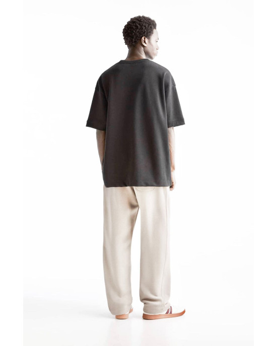 PULL&BEAR Sweatpants, Light Gray Straight-leg joggers For Men's PULL&BEAR Sweatpants, Light Gray Straight-leg joggers For Men's