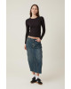 COTTON ON Top, Organic Rib Crew Long Sleeve Top For Women's COTTON ON Top, Organic Rib Crew Long Sleeve Top For Women's