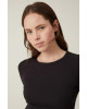 COTTON ON Top, Organic Rib Crew Long Sleeve Top For Women's COTTON ON Top, Organic Rib Crew Long Sleeve Top For Women's