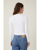 COTTON ON Top, Organic Rib Crew Long Sleeve Top For Women's COTTON ON Top, Organic Rib Crew Long Sleeve Top For Women's