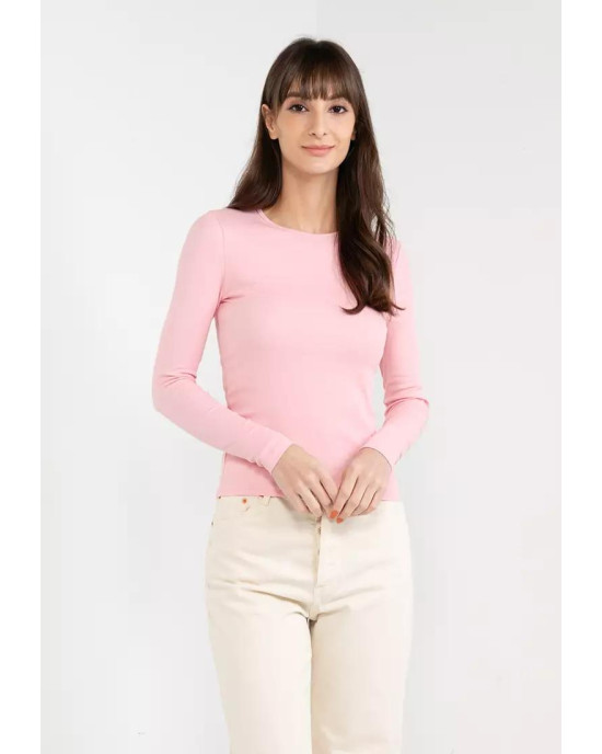 COTTON ON Top, Organic Rib Crew Long Sleeve Top For Women's COTTON ON Top, Organic Rib Crew Long Sleeve Top For Women's