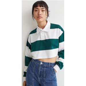 H&M Shirt, Cropped Rugby  Women Shirt