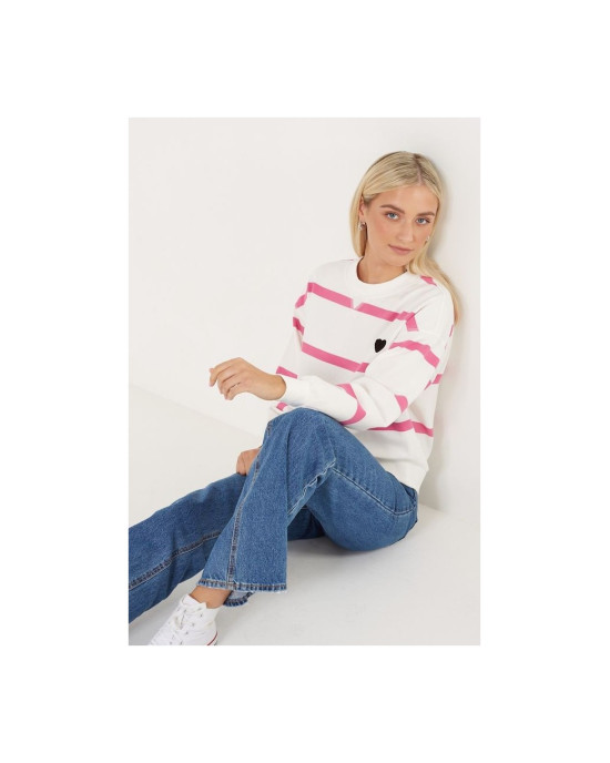 ONLY sweatshirt , Oversized striped sweatshirt For Women's ONLY sweatshirt , Oversized striped sweatshirt For Women's