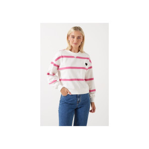 ONLY sweatshirt , Oversized  striped sweatshirt For Women's