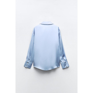ZARA Shirt, Long Sleeve Satin Shirt For Women's