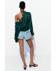 ZARA Shirt, Long Sleeve green Satin Shirt ZARA Shirt, Long Sleeve green Satin Shirt