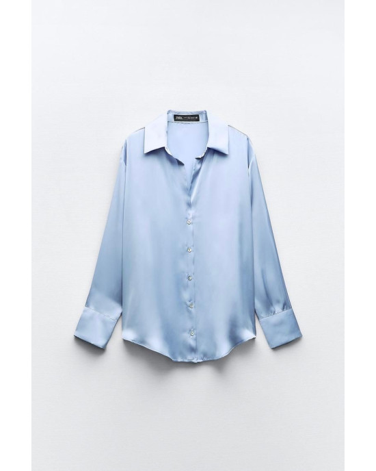 ZARA Shirt, Long Sleeve Satin Shirt For Women's ZARA Shirt, Long Sleeve Satin Shirt For Women's