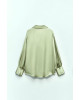 ZARA Shirt, Green Satin Shirt For Women's