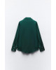 ZARA Shirt, Long Sleeve green Satin Shirt ZARA Shirt, Long Sleeve green Satin Shirt
