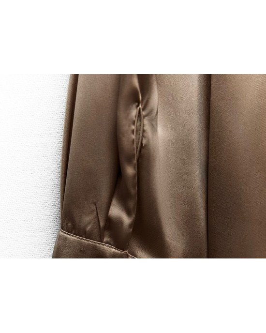 ZARA Shirt, Long Sleeve Satin Shirt For Women's ZARA Shirt, Long Sleeve Satin Shirt For Women's