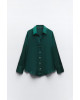 ZARA Shirt, Long Sleeve green Satin Shirt ZARA Shirt, Long Sleeve green Satin Shirt