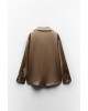 ZARA Shirt, Long Sleeve Satin Shirt For Women's ZARA Shirt, Long Sleeve Satin Shirt For Women's