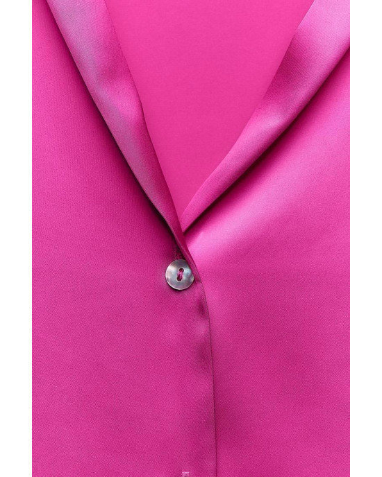 ZARA Shirt, Long Sleeve Pink Satin Shirt For Women's ZARA Shirt, Long Sleeve Pink Satin Shirt For Women's