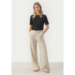Stradivarius Pants, Linen Baige For Women's