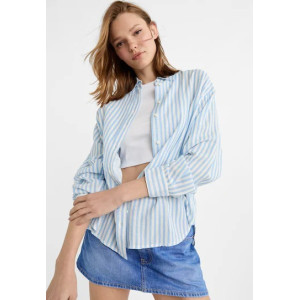 Linen Striped Shirt For Women's