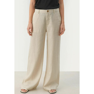 Stradivarius Pants, Linen Baige For Women's