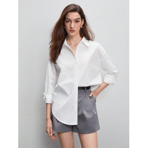 Stradivarius Shirt, Oversized Cotton Shirt For Women's