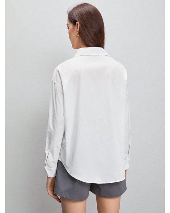 Stradivarius Shirt, Oversized Cotton Shirt For Women's Stradivarius Shirt, Oversized Cotton Shirt For Women's