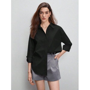 Stradivarius Shirt, Oversized Cotton Shirt For Women's